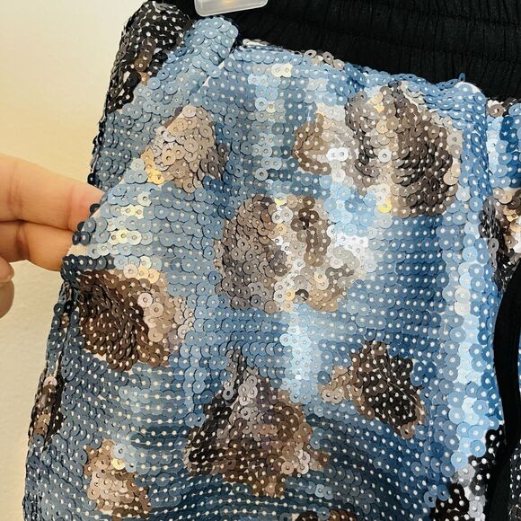 Sister Jane Sequin Storm Cloud Shorts Elastic Waist Pockets Sz Small‎ NEW - Picture 3 of 7